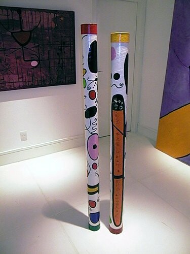 Peinture intitulée "Deux Tubes" par Nikko Kali, Œuvre d'art originale