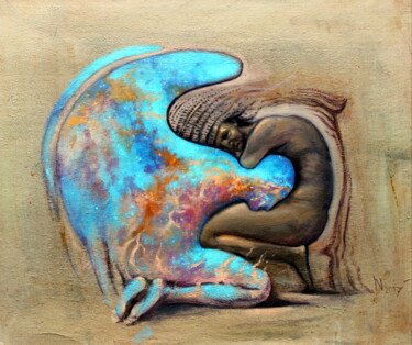 Картина под названием "Prank Fate" - Никодим Лейбгам, Подлинное произведение искусства, Масло