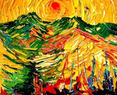 Malerei mit dem Titel "At the Sun" von Nikol Aghababyan, Original-Kunstwerk, Öl