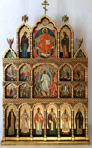 Художественная композиция под названием "Home iconostasis" - Nikolai Kharitonov, Подлинное произведение искусства, Аксессуары