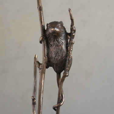 Rzeźba zatytułowany „Mouse on branches” autorstwa Николай Шаталов, Oryginalna praca, Brąz