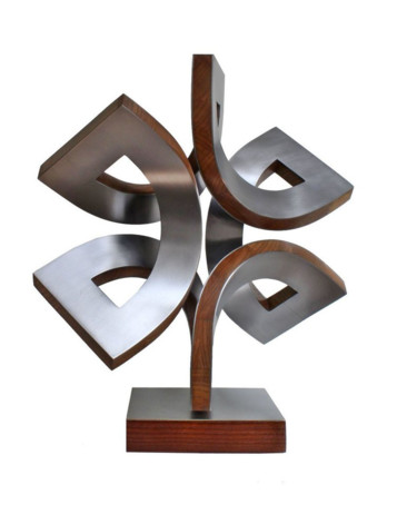 Sculpture intitulée "sphärische Segel_s" par Nikolaus Weiler, Œuvre d'art originale, Métaux