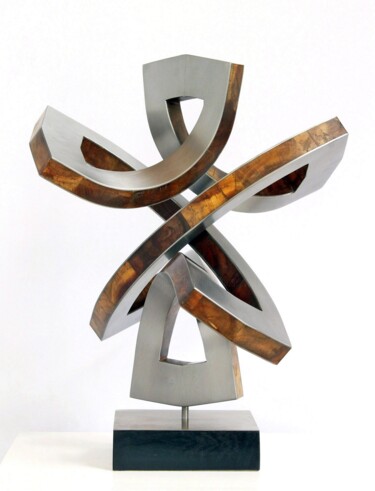 Sculpture titled "sphärische Strömung" by Nikolaus Weiler, Original Artwork, Metals