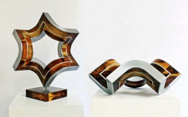 Sculpture titled "Raumfalter" by Nikolaus Weiler, Original Artwork, Aluminium