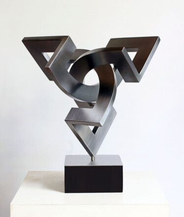 Скульптура под названием "dynamische Expansion" - Nikolaus Weiler, Подлинное произведение искусства, Металлы