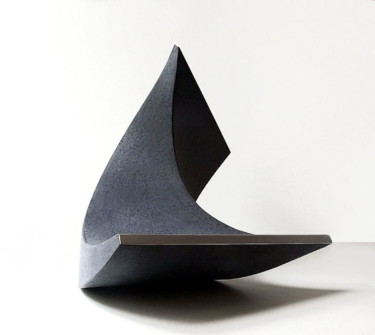 Skulptur mit dem Titel "Anflug - Abflug" von Nikolaus Weiler, Original-Kunstwerk, Metalle