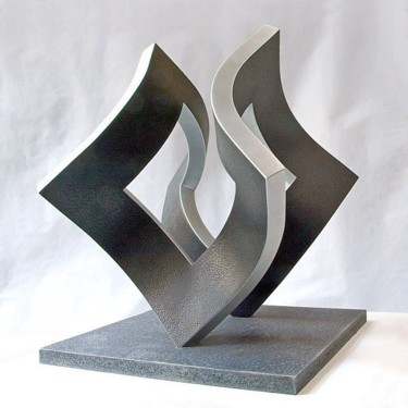 Sculpture titled "Bogenstrukturen" by Nikolaus Weiler, Original Artwork, Metals