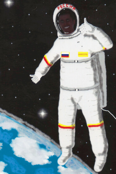 「Astronaut」というタイトルの写真撮影 Nikolay Maruskinによって, オリジナルのアートワーク, 写真モンタージュ