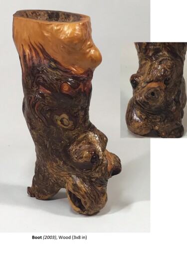 Sculpture titled "Boot" by George Nikonov, Original Artwork, Wood