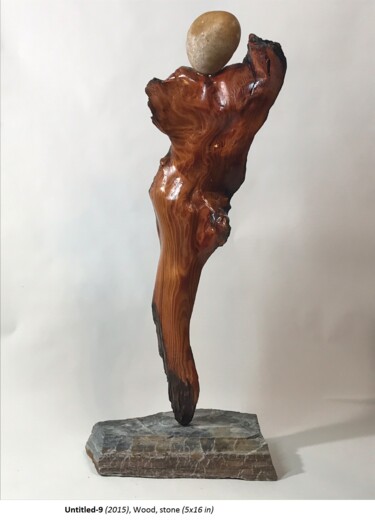 Скульптура под названием "Untitled-9" - George Nikonov, Подлинное произведение искусства, Дерево
