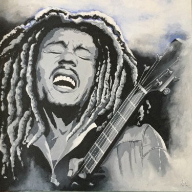 Schilderij getiteld "Bob Marley" door Nicole Payri, Origineel Kunstwerk