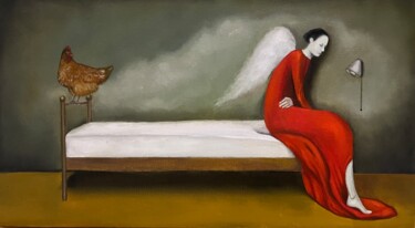 Картина под названием "Don't get so upset,…" - Nina Grighel, Подлинное произведение искусства, Масло Установлен на Деревянна…