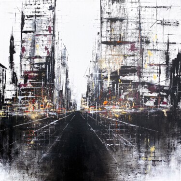 Pittura intitolato "New York Poesie" da Nina Groth, Opera d'arte originale, Acrilico