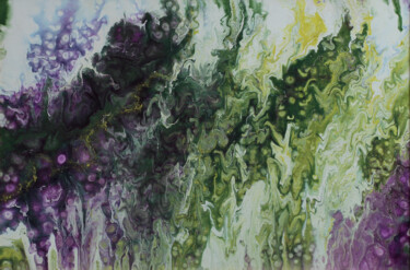 Pittura intitolato "" Irises "" da Nina Proshkina, Opera d'arte originale, Acrilico