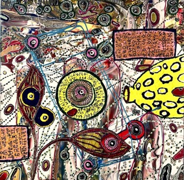 Картина под названием "Закон-2 Энергии,  с…" - Nina Rassen, Подлинное произведение искусства, Акрил Установлен на Деревянная…