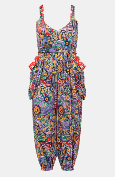 Arte textil titulada "The jumpsuit is dou…" por Nina Rassen, Obra de arte original, Hilorama