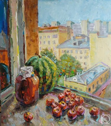 Peinture intitulée "На исходе лета" par Nina Silaeva, Œuvre d'art originale, Huile Monté sur Châssis en bois
