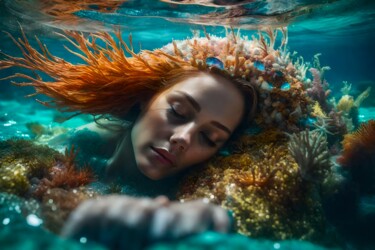 Digital Arts titled "Mermaid No.2" by Ninn, Original Artwork, AI generated image