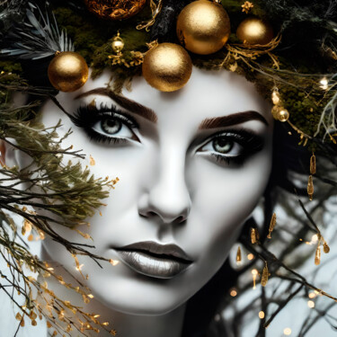 Digital Arts titled "Christmas Vibes No.6" by Ninn, Original Artwork, AI generated image