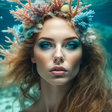 Цифровое искусство под названием "Mermaid No.12" - Ninn, Подлинное произведение искусства, Изображение, сгенерированное ИИ