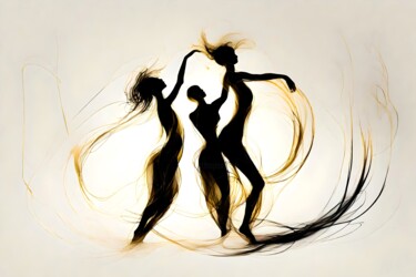 Digital Arts titled "Fluid Dance No.5" by Ninn, Original Artwork, AI generated image