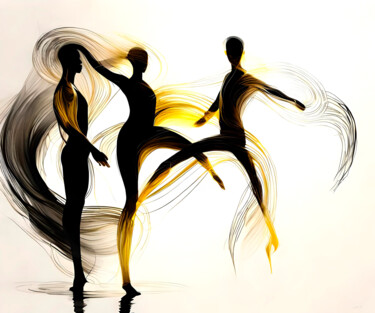 제목이 "Fluid Dance No.9"인 디지털 아트 Ninn로, 원작, AI 생성 이미지