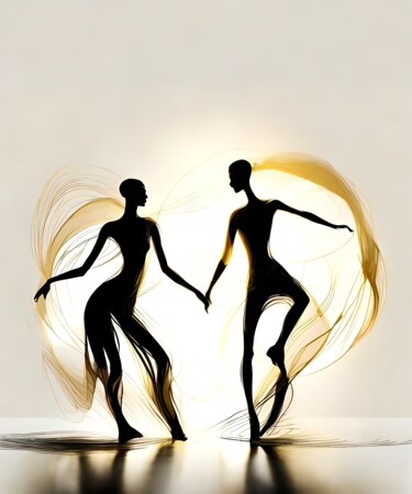 Arte digitale intitolato "Fluid Dance No.22" da Ninn, Opera d'arte originale, Immagine generata dall'IA