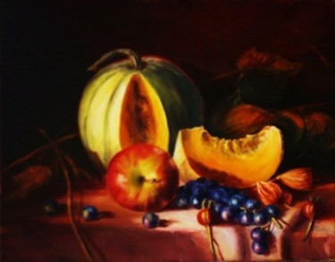 Painting titled "Sign of the Fall" by Nino Dobrosavljevic, Original Artwork, Oil