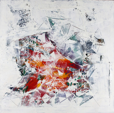 Pintura intitulada "Abstract-197" por Nivas Kanhere, Obras de arte originais, Óleo