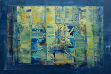Pintura intitulada "Abstract-203" por Nivas Kanhere, Obras de arte originais, Óleo