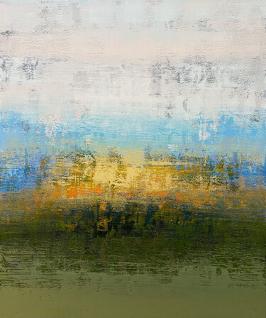 Pittura intitolato "Abstract-225 Sunrise" da Nivas Kanhere, Opera d'arte originale, Acrilico
