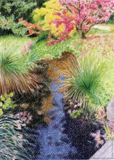 Drawing titled "ARBORETUM II Pastel…" by Nives Palmić, Original Artwork, Pastel