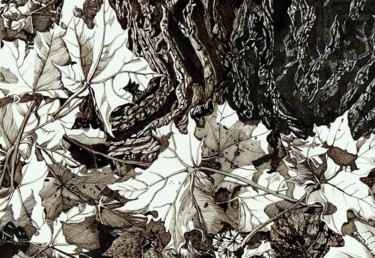 Drawing titled "SHORT AUTUMN LIGHT" by Nives Palmić, Original Artwork, Ink