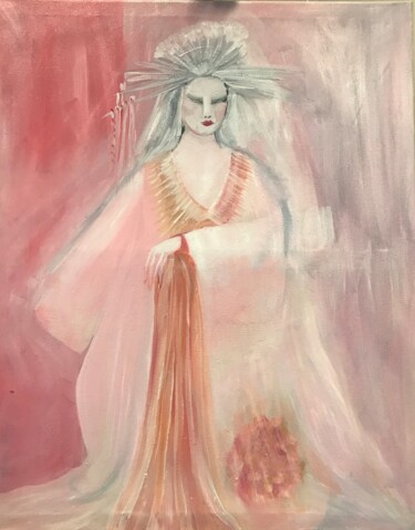Painting titled "Icee Maiden" by Njoy, Original Artwork, Oil