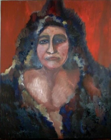 Картина под названием "Bear Chief" - Njoy, Подлинное произведение искусства, Масло