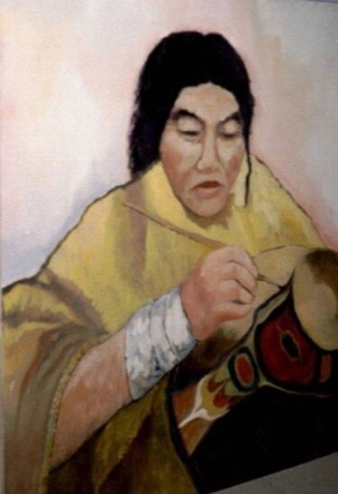 Картина под названием "Hopi painting" - Njoy, Подлинное произведение искусства, Масло