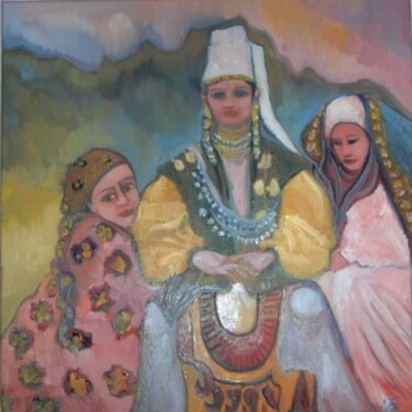 Pittura intitolato "Alma la reine des d…" da Njoy, Opera d'arte originale, Olio