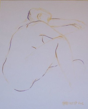 Disegno intitolato "Line drawing n°15" da N.M.Mathieu, Opera d'arte originale, Altro