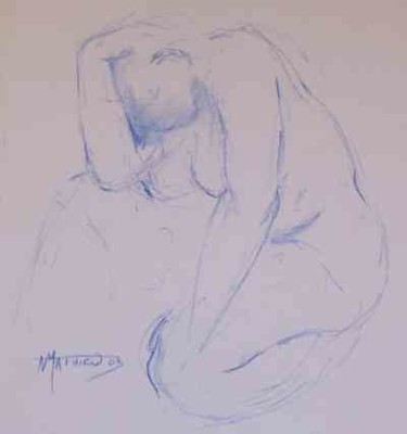 Disegno intitolato "Line drawing n° 18" da N.M.Mathieu, Opera d'arte originale, Altro