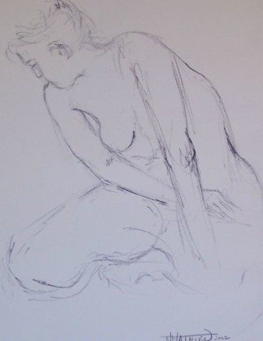 Disegno intitolato "Line drawing" da N.M.Mathieu, Opera d'arte originale, Altro