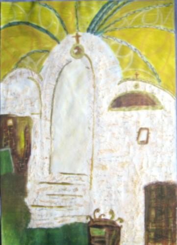 Painting titled "Church" by Mjr., Original Artwork