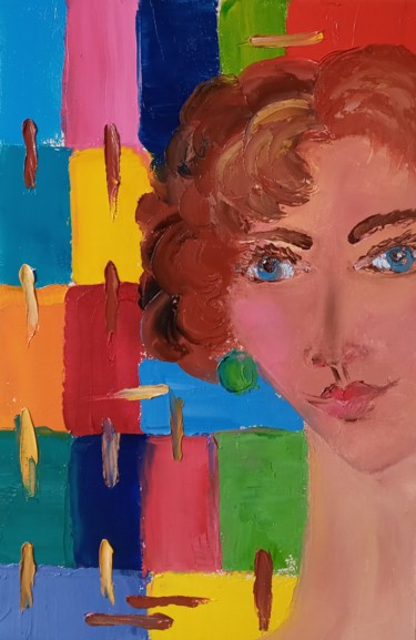 제목이 ",,portrait de femme""인 미술작품 Nina Napkhaniuk로, 원작, 기름