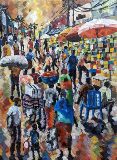 Pittura intitolato "THIS STREET" da Noah Bugingo, Opera d'arte originale, Acrilico