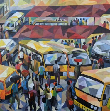 Painting titled "2 MINUTES TO GO" by Noah Bugingo, Original Artwork, Acrylic