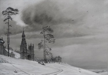 Рисунок под названием "Въезд в усадьбу" - Андрей Ноаров, Подлинное произведение искусства