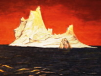 Картина под названием "iceberg" - Daniel Nobécourt, Подлинное произведение искусства, Масло