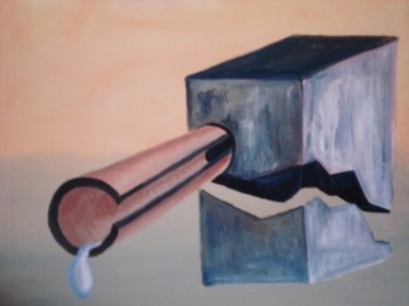 Peinture intitulée "Secheresse" par Daniel Nobécourt, Œuvre d'art originale, Huile