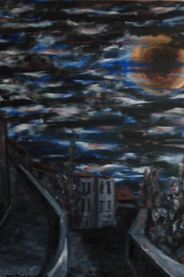 Pittura intitolato "éclipse" da Daniel Nobécourt, Opera d'arte originale, Olio