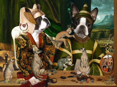 Pittura intitolato "Boston Terrier The…" da Nobilitydogs, Opera d'arte originale, Pittura digitale