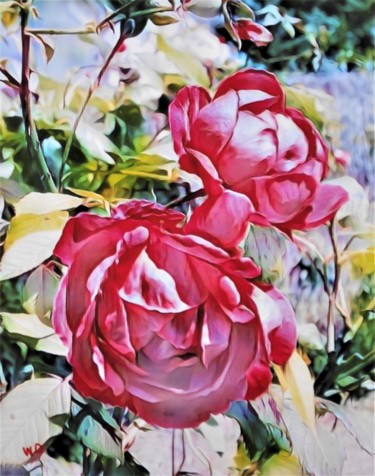 Digital Arts titled "my-garden" by W-Dagrou, Original Artwork, Digital Painting